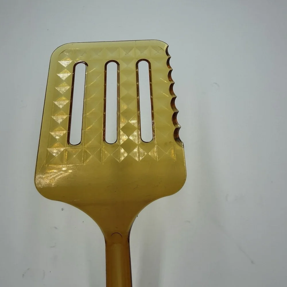 Vintage‎ MCM Ultratemp Amber Lucite Kitchen Utensil Set 5pc Mid Century